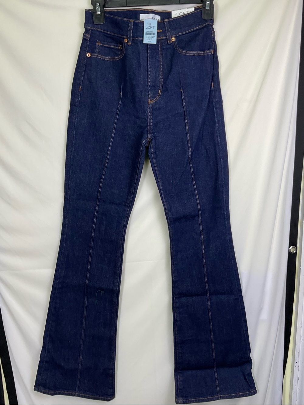 LOFT Indigo High-Rise Slim Flare Jeans - Petite 0